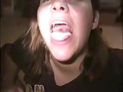 Delightsome girlfriend makes sucking dick look cute and innocent. This babe slobbers all over it and deep throats him all the way to orgasm. This chab cums in her face hole and she spits it right out like a good girl.